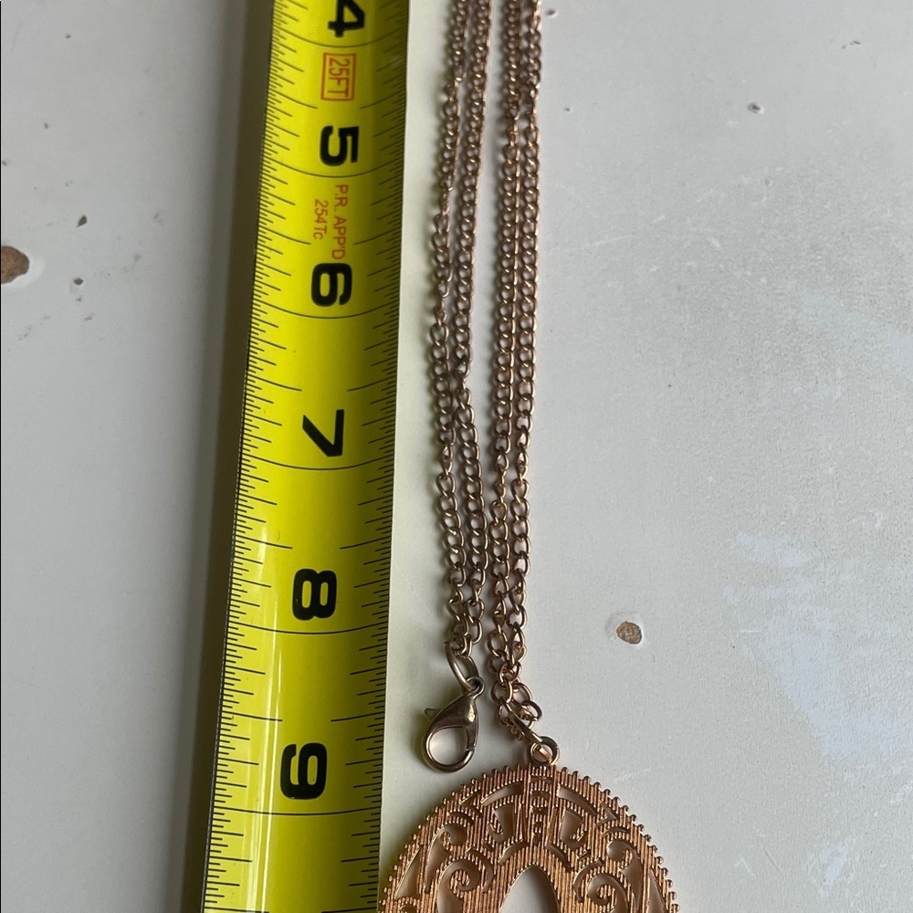 Elegant Gold Tassel Pendant Necklace - Picture 6 of 7